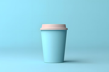 Blue coffee cup mock up