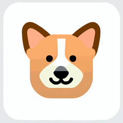 cute icon of corgi dog