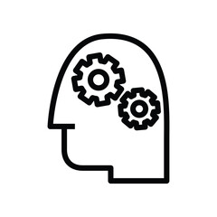 Brainstorming thinking vector icon