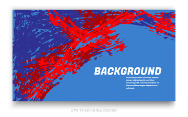 Abstract landscape background cover design with brush strokes concept. Design element for posters, magazines, book covers, brochure template, flyer, presentation.