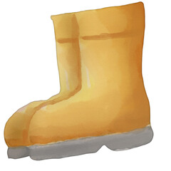 watercolor rubber boot