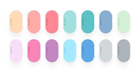 collection of abstract color palette banner for modern design