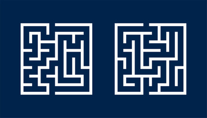 maze game square pattern banner discover the hidden path