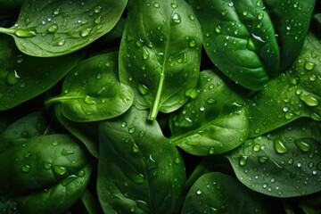 Obraz na płótnie Canvas Fresh spinach, healthy and organic concept