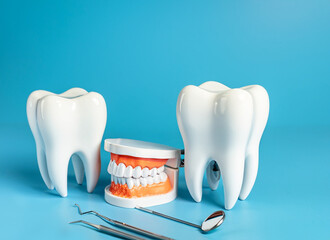 tooth and dental care concept background