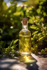 Obraz na płótnie Canvas Olive oil in the olive in a sunny garden
