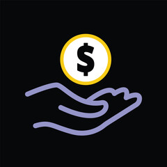 hand holding dollar sign