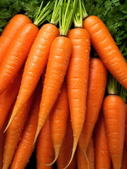 Fresh carrots  healthy and organic concept