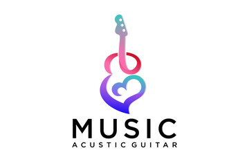 Modern Music Logo - Guitar Clef Symbol
