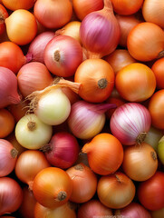 Obraz na płótnie Canvas Fresh onions, healthy and organic concept