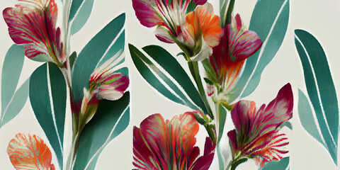 seamless pattern with flowers