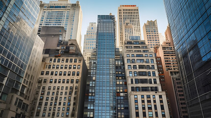 Fototapeta na wymiar Hochhäuser und Büros in New York City, USA