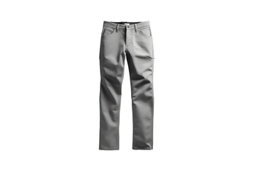 Gray jeans on an isolated background. Generative Ai.