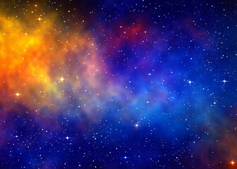 Fototapeta na wymiar Colorful space galaxy cloud nebula. Starry night cosmos. Universe science astronomy. Supernova background wallpaper created with generative ai technology