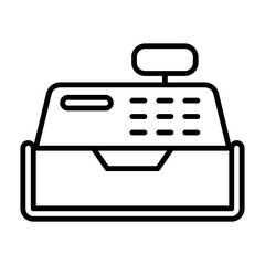 Cash Register Icon Design Vector template Illustration