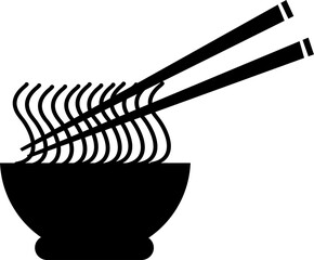 noodle icon illustration in a bowl