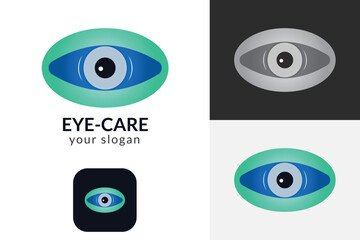 eye care logo design template