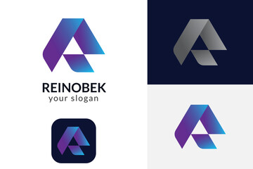 reinobek r gradient abstract logo