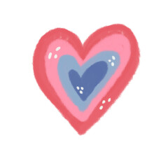 colorful heart isolated on white