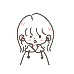 cute little girl line art