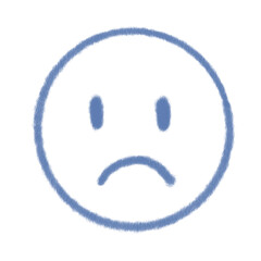 Obraz premium sad face isolated on white