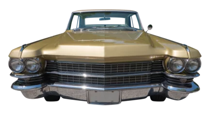 Photo sur Plexiglas Voitures anciennes old vintage car isolated on transparent png background, American car front view