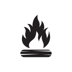 Bonfire icon logo vector,illustration design template.