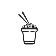 Noodle icon logo vector,illustration design template.