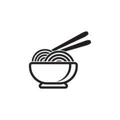 Noodle icon logo vector,illustration design template.