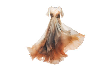 Fototapeta na wymiar Amazing evening women's dress on an transparent background. Generative Ai.