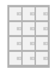 Coin locker for temporary storage.