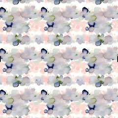 Painting of a seamless pattern of flower petals