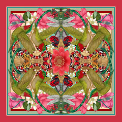 scarf design textile pattern illustration
