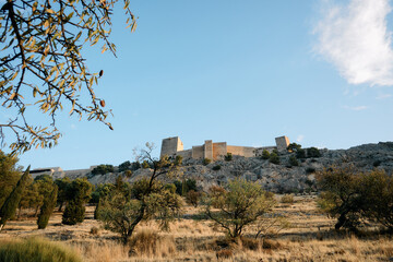 Fototapeta na wymiar View from below the Castle of Santa Catalina in Jaén