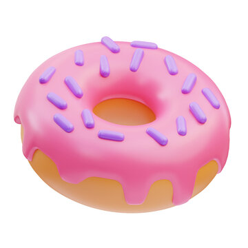 Donuts Birthday 3D Illustration