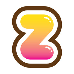 Z bubble font text design