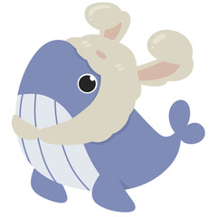 whale cute illustration design