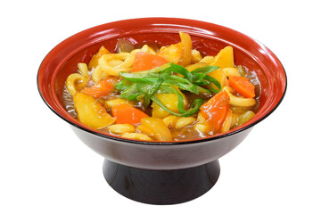 【PNG透過】和食の定番　カレーうどん