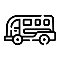 toy bus Line Icon