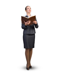 Businesswoman with notebook