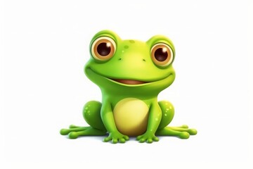 Obraz premium かえるイラスト,Generative AI AI画像