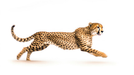 leopard isolated white background 