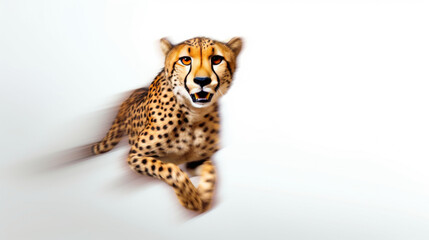 leopard on white isolated background