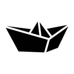 paper boat Solid icon