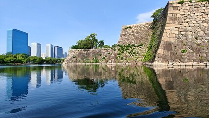 Fototapeta na wymiar Osaka castle, Japan