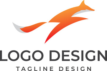 Fototapeta premium electric fox logo