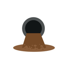 water pollution sign on white background