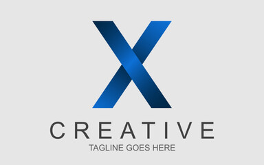 Obraz premium modern color font letter X logo design