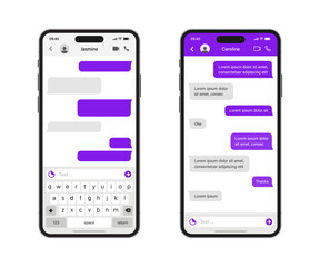 new smartphone with chat messaging application