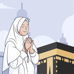 Islamic hajj pilgrimage illustration 6